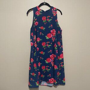 Mud Pie Navy and pink summer dress, Medium